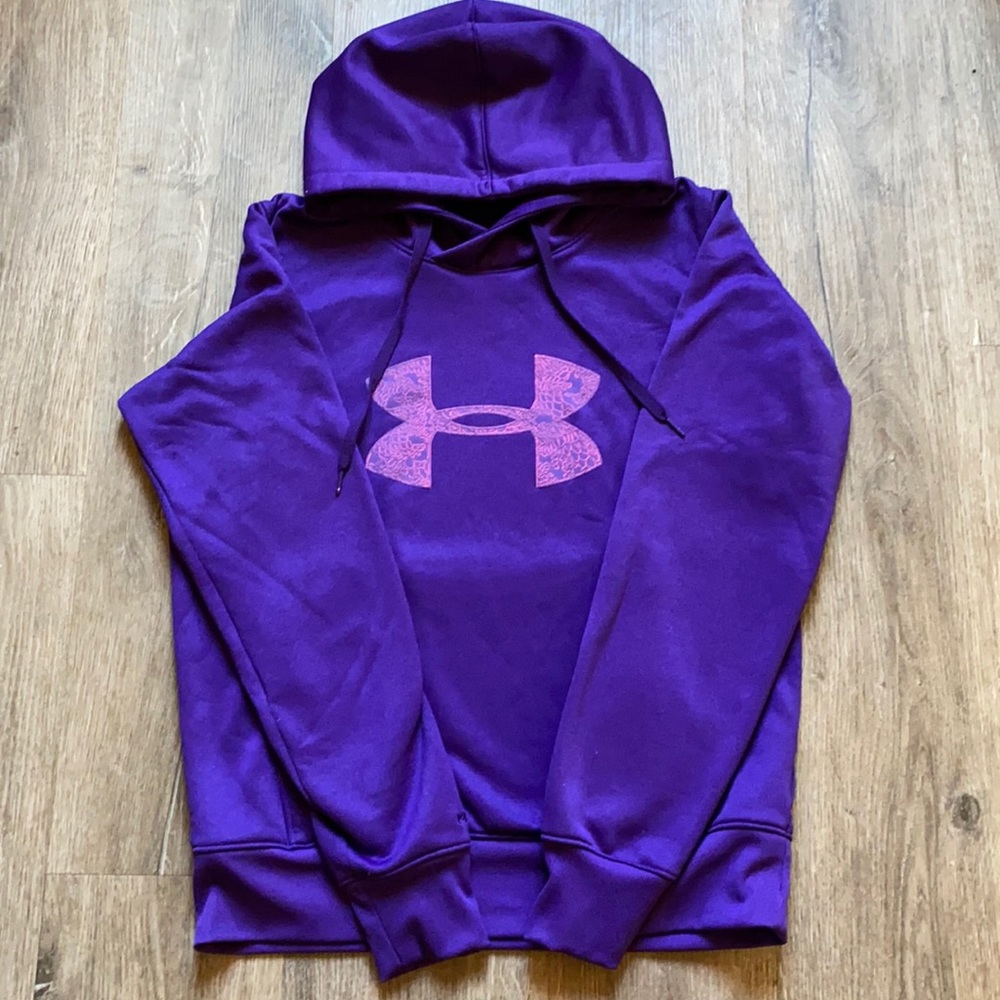 Medium Under Armour semi fitted purple hoodie - Picture 1 of 4